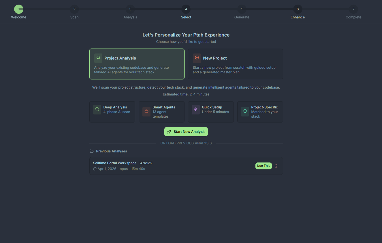 Setup wizard overview