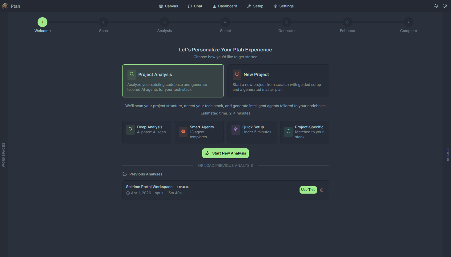 Project analysis progress