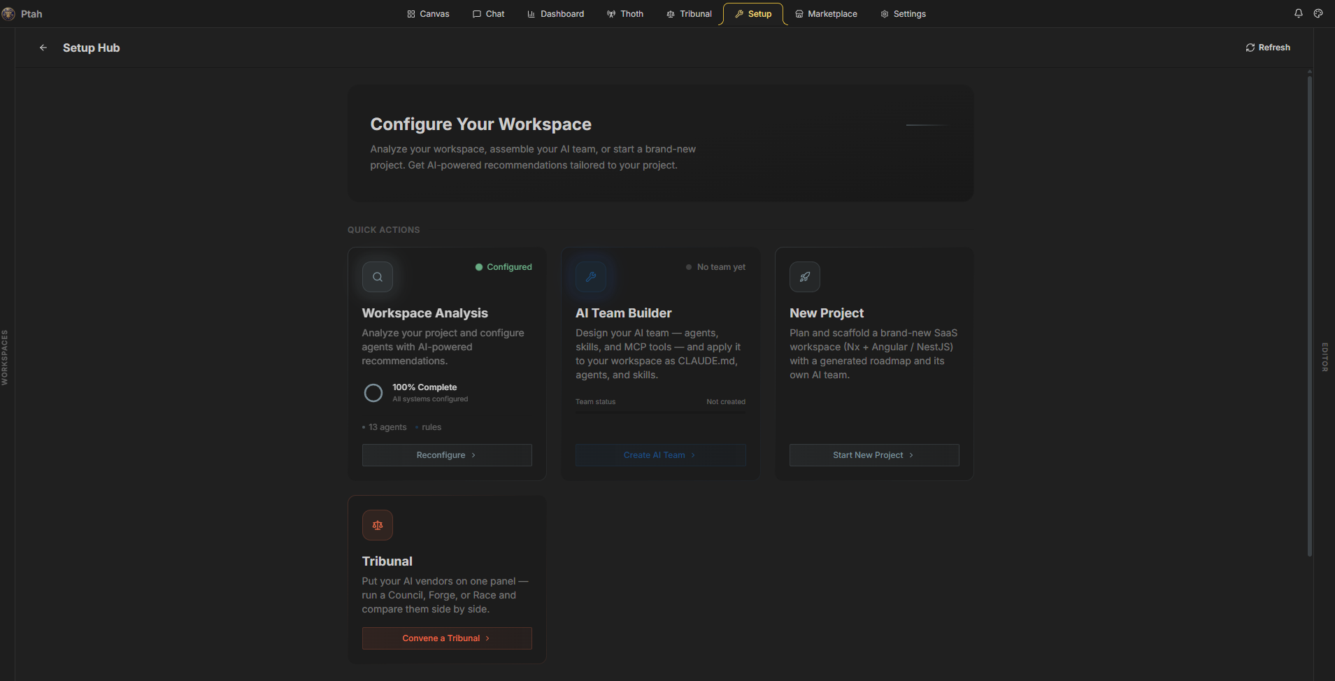 Setup Hub overview